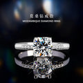 Cow Head Small Waist Sterling Silver 925 Diamond Ring Women's Light Luxury Engagement Wedding Bracelet Ins Square Sugar Ring