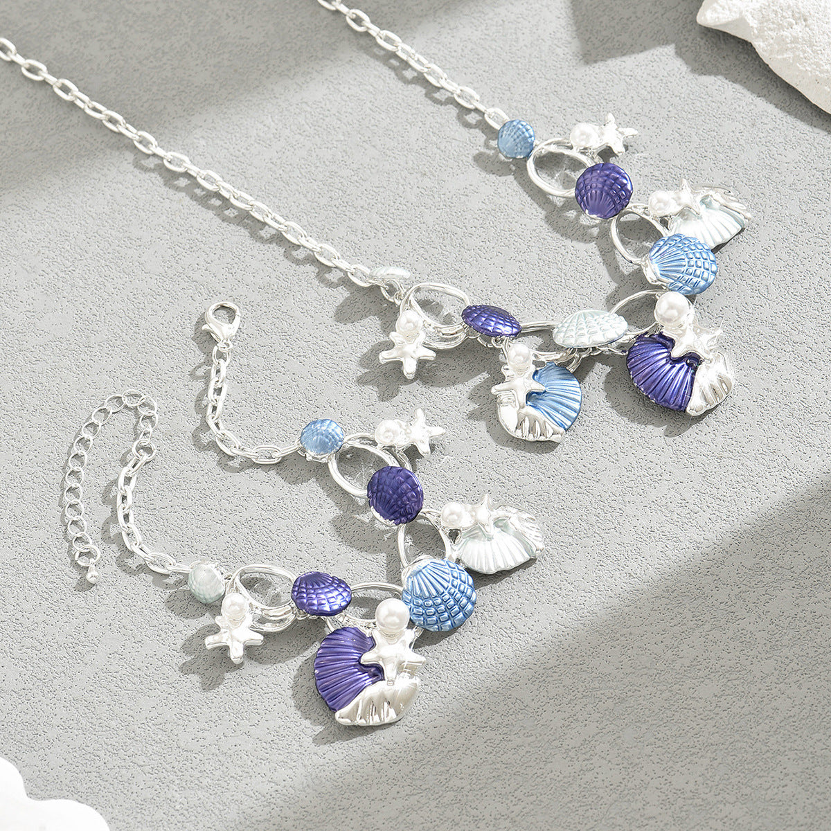 Blue Shell Charm Jewelry — product image 3