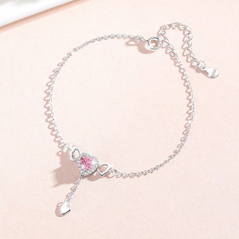 Angel Wings Sterling Silver 925 Bracelet Women's Simple Fashion Style Pull Wings Bracelet 520 Valentine's Day Love Bracelet