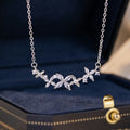 Butterfly Sterling Silver 925 Necklace Women's Fashion Versatile Zircon Flower Clavicle Chain Ins Style Lucky Clover Pendant