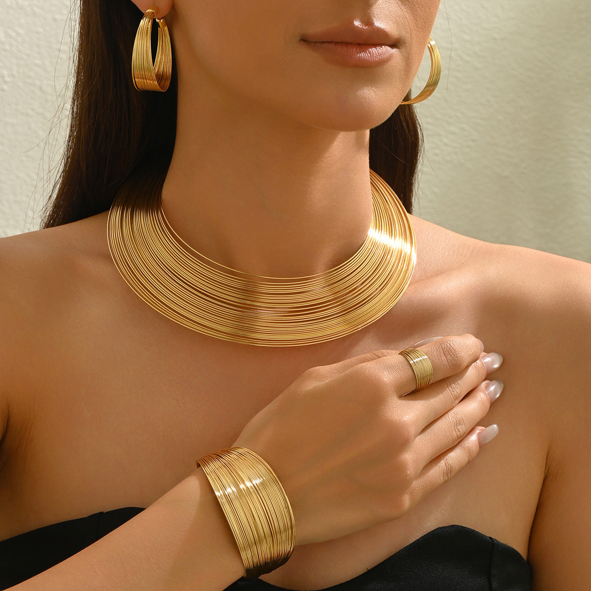 Ribbed Collar Jewelry