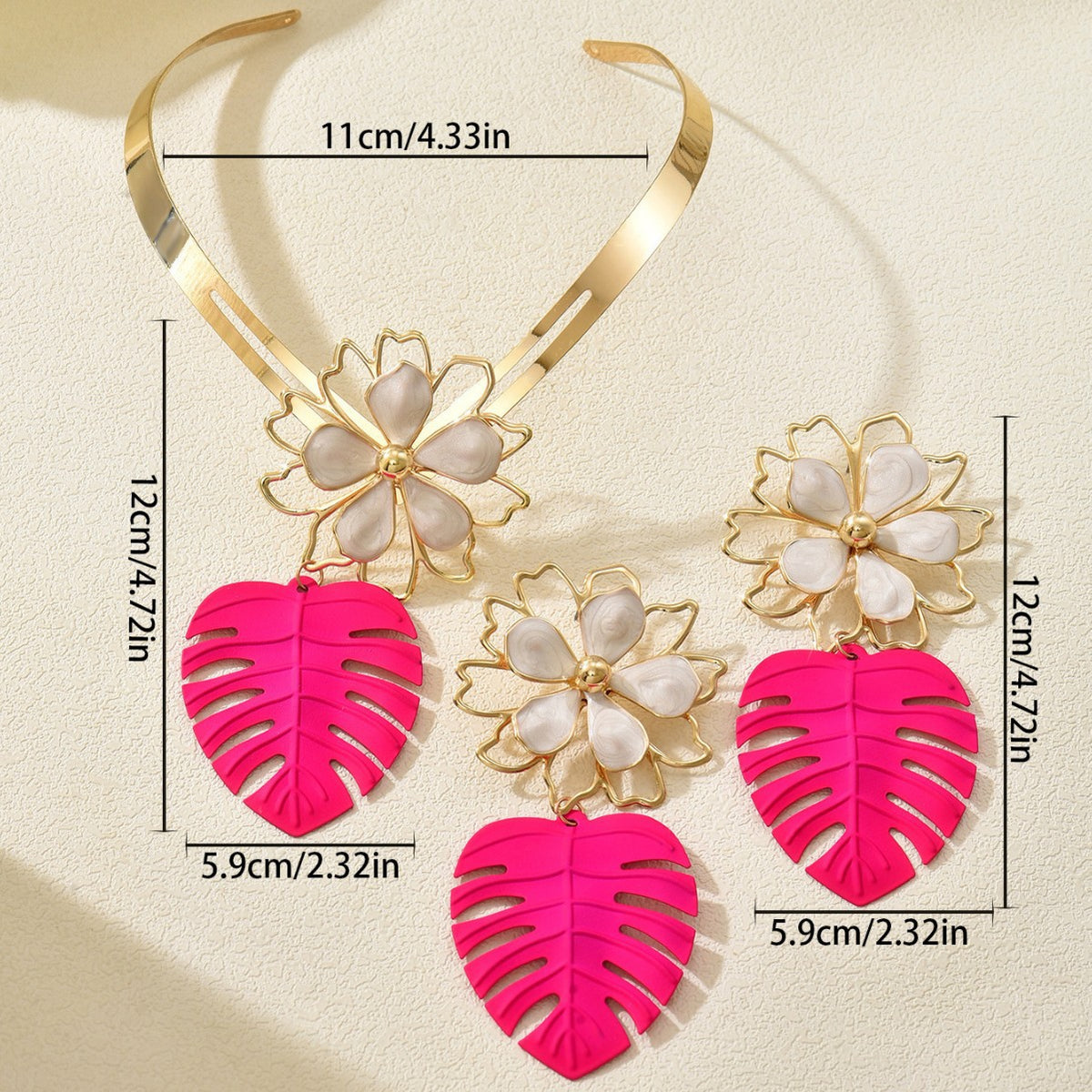 Flower and Pink Leaf Jewelry — product image 4