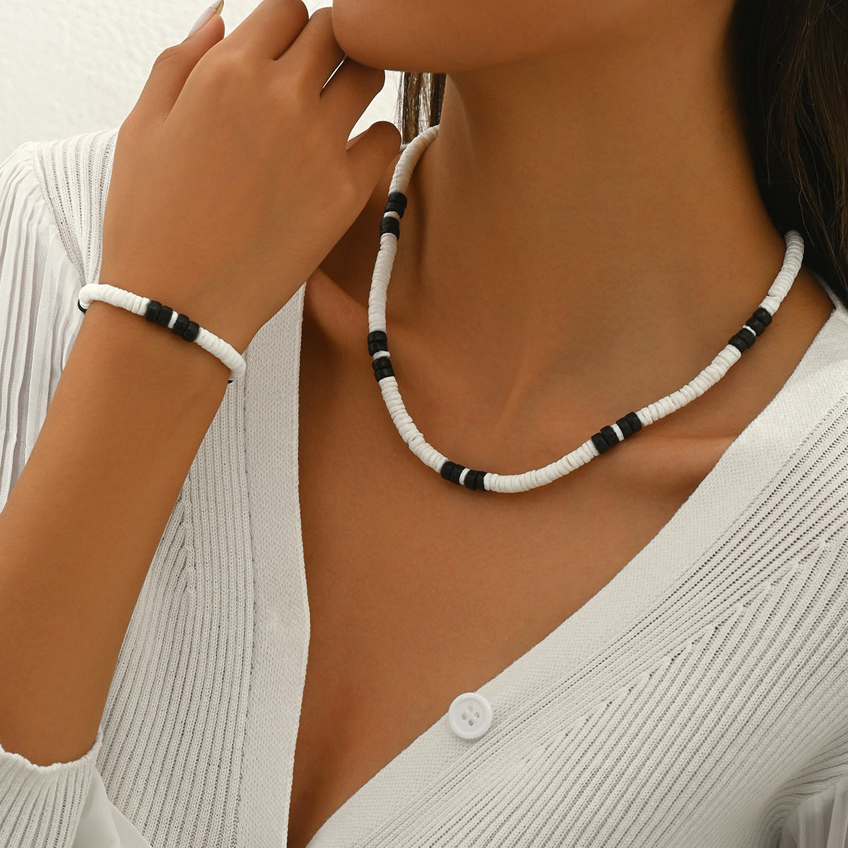 White and Black Strand Jewelry — product image 2