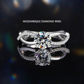 Diamond Sterling Silver 925 Ring Female Niche Design Light Luxury 1 Karat Proposal Wedding Ring Ins Pair Ring
