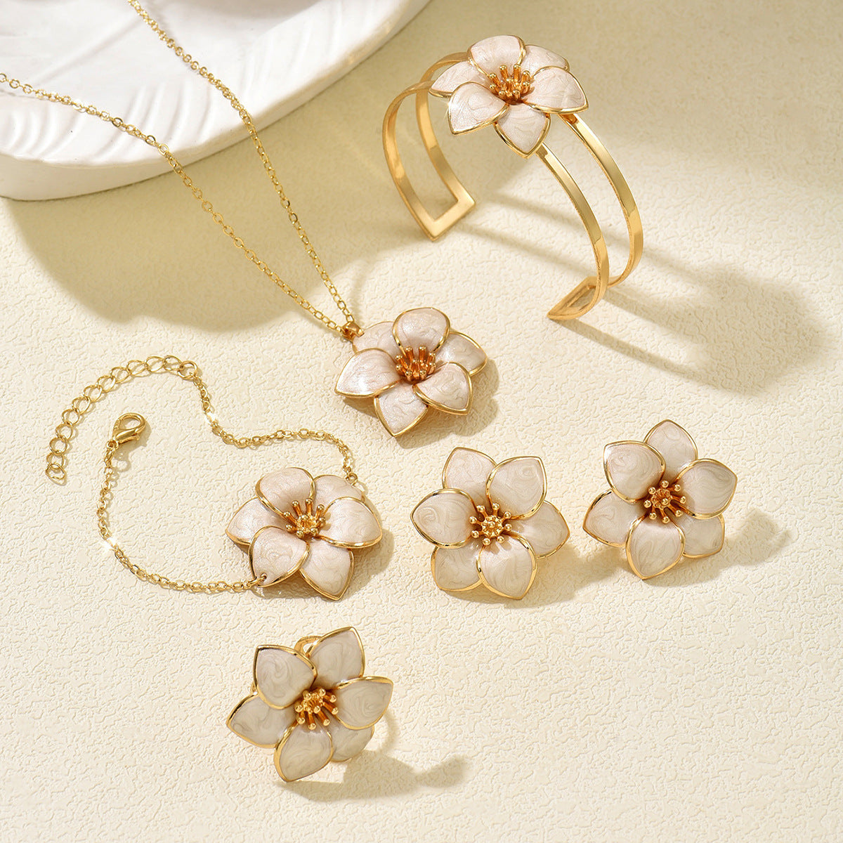 Pale Petal Flower Jewelry — product image 3
