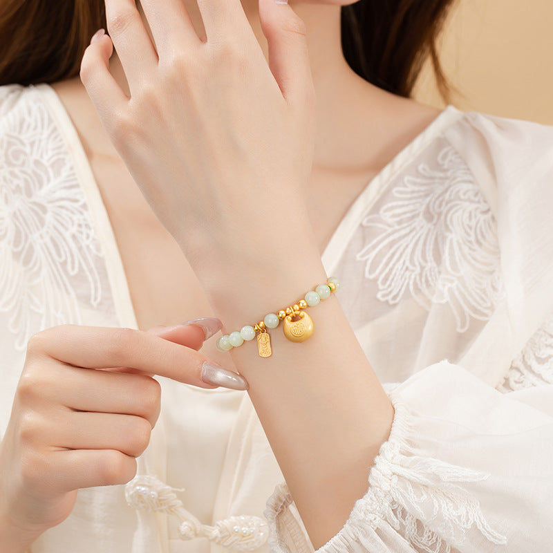 Sterling Silver Bracelet – Hetian Jade