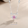 Women's 925 Sterling Silver Necklace with One Arrow, Fashionable All-Match Angel Wings Clavicle Chain, INS Love Pendant