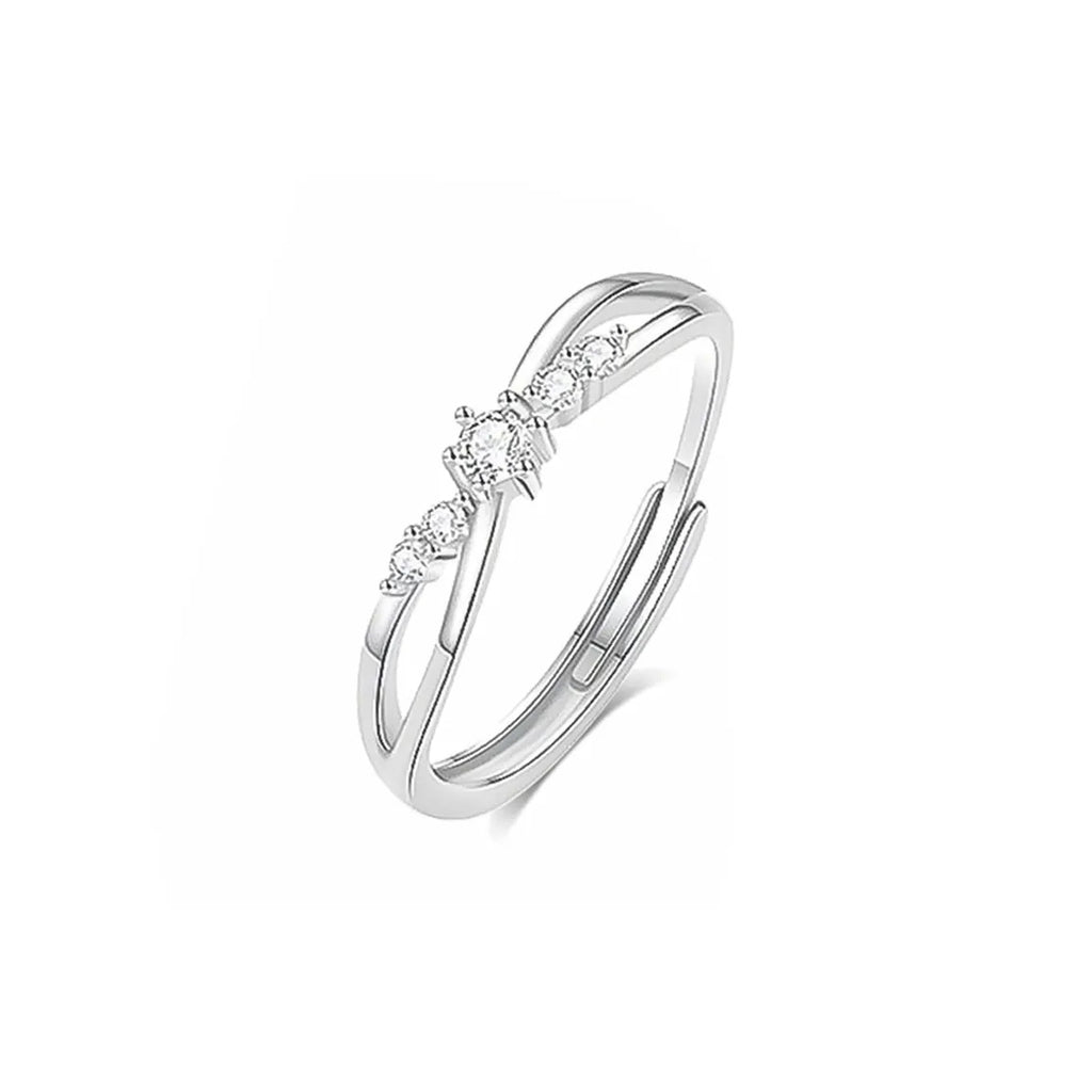 Mobius Pure Silver 999 Couple Ring Light Luxury High-Grade Star Ring Ins Valentine's Day Starry Ring
