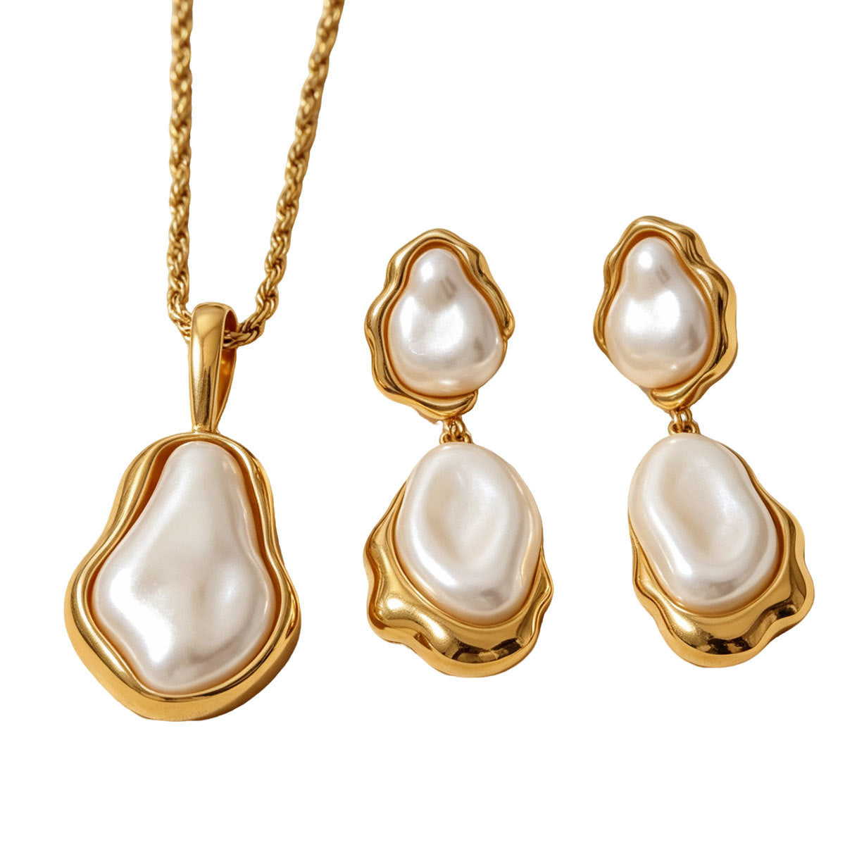Baroque Pearl-Effect Drop Jewelry — product image 5