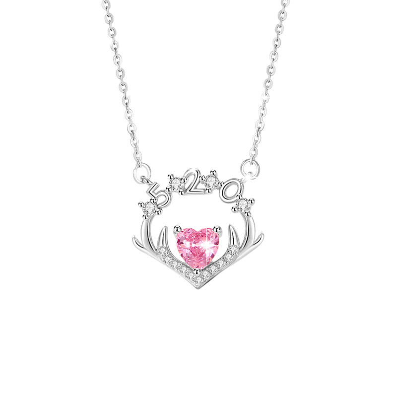 Yi Lu Has You Sterling Silver 925 Necklace Female Niche Design Light Luxury Love Clavicle Chain Valentine's Day 520 Pendant