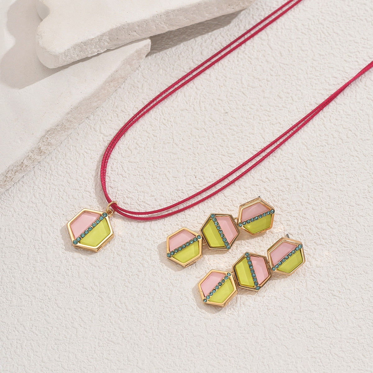 Pastel Geometric Cord Jewelry — product image 2