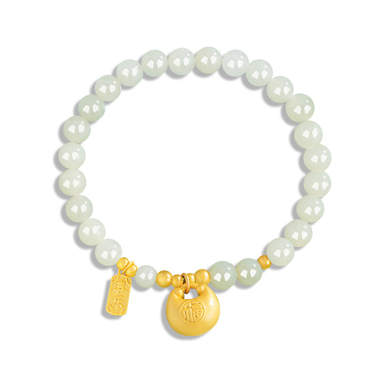 Sterling Silver Bracelet – Hetian Jade