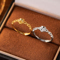 Peach Blossom Sterling Silver 925 Ring Female Light Luxury High-Grade Flower Ring Ins Little Red Book Same Peach Blossom Ring