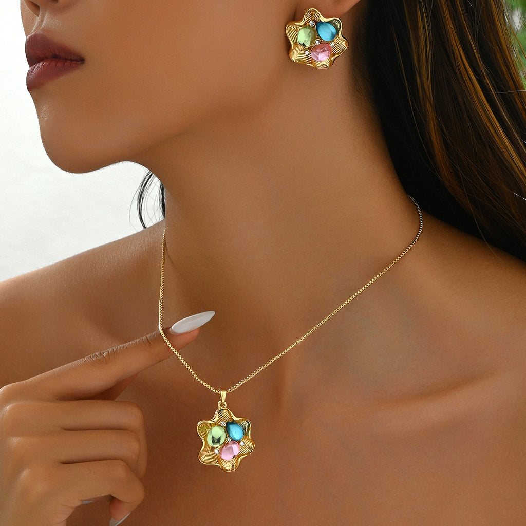 Multicolor Petal Pendant Jewelry