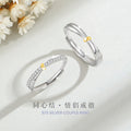 Tongxin Knot Sterling Silver 925 Couple Ring Men's and Women's Fashion Versatile Zircon Ring Ins Style Mobius Ring