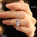S925 Sterling Silver Natural White Agate Necklace Women's New Chinese Tassel Leaf Clavicle Chain MORI National Style Pendant Silver Jewelry