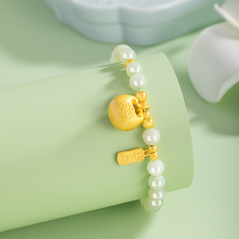 Sterling Silver Bracelet – Hetian Jade