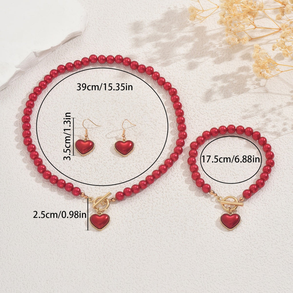 Red Bead Heart Jewelry — product image 4