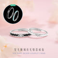 Star Sterling Silver 925 Luminous Couple Ring Niche Design Light Luxury Star Zircon Ring Ins Star River Ring