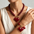 Heart and Rounded Bead Jewelry