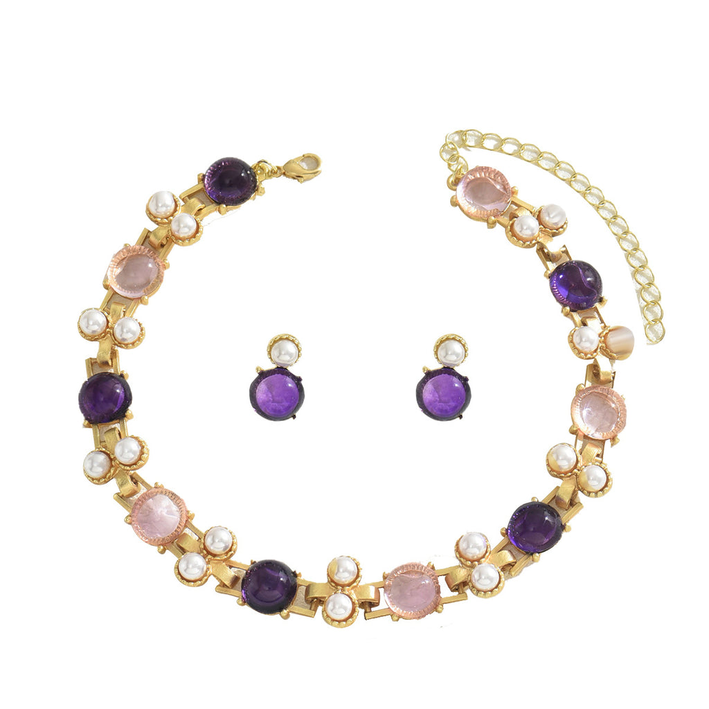 Purple and Pearl-Effect Jewelry — product image 5
