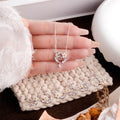 Full-Body S925 Sterling Silver Necklace for Women Light Luxury Fritillary Flower Clavicle Chain High-Grade Gift for Girlfriend and Girlfriend Silver Jewelry