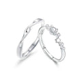 Mobius Pure Silver 999 Couple Ring Light Luxury High Sense Planet Ring Ins Style Valentine's Day Star Ring