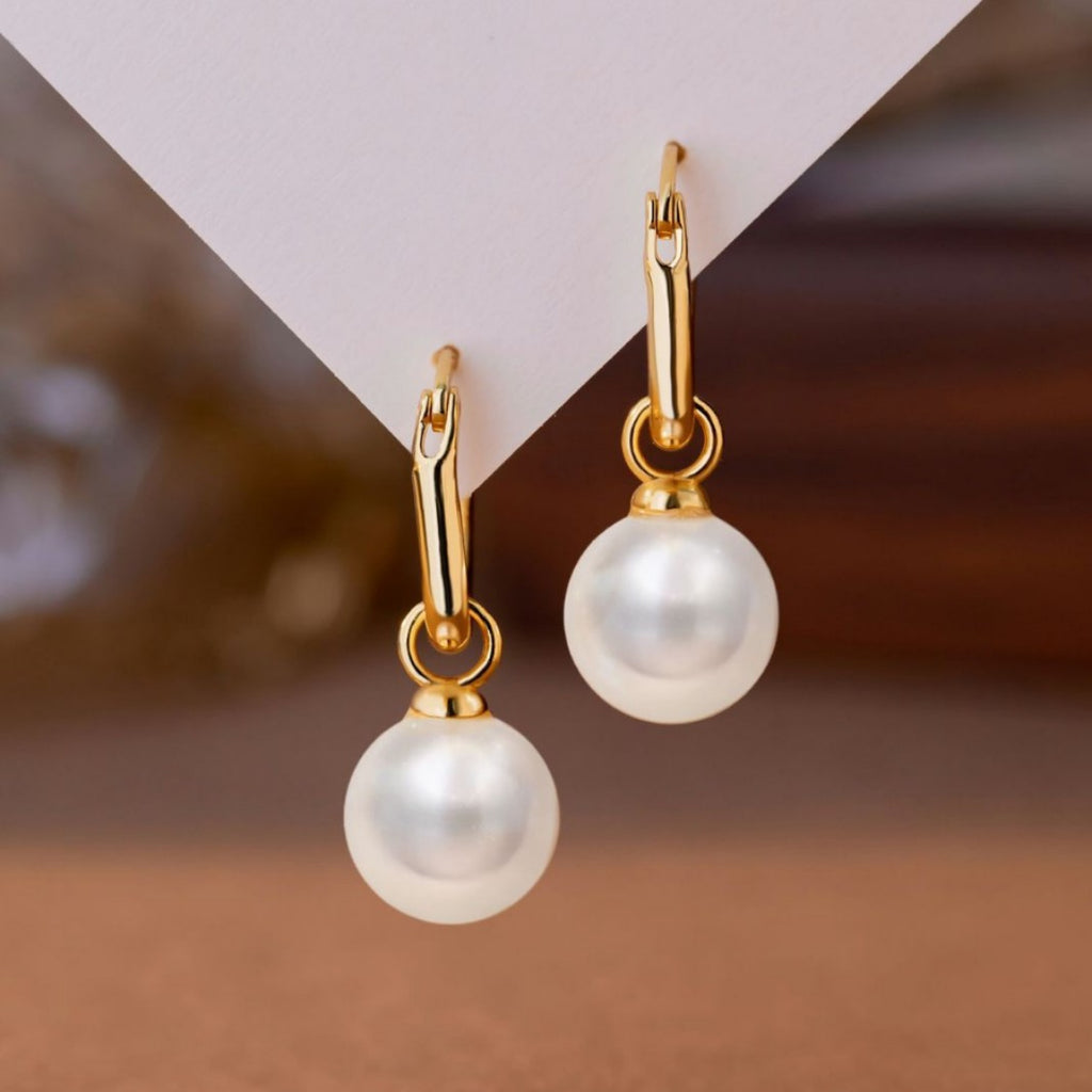 Rose Story Same Style Pure Silver 999 Stud Earrings Women's Light Luxury High-Grade Shijia Pearl Earrings Ins Style Earrings