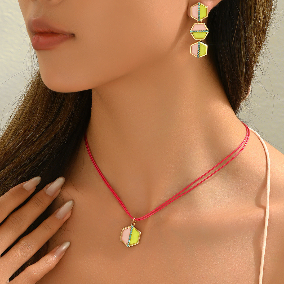 Pastel Geometric Cord Jewelry — product image 3
