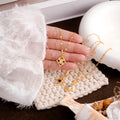 Sterling Silver 925 Necklace Buqi Style Hand-Brushed Blue Zircon Clavicle Chain Ins Vintage Diamond High-Grade Pendant