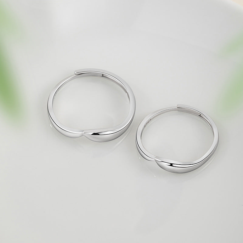 Mobius Ring Sterling Silver 925 Couple Ring Fashion Versatile Unlimited Symbol Plain Ring Qixi Gift Pair Ring