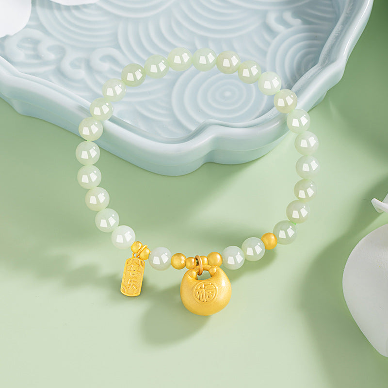 Sterling Silver Bracelet – Hetian Jade