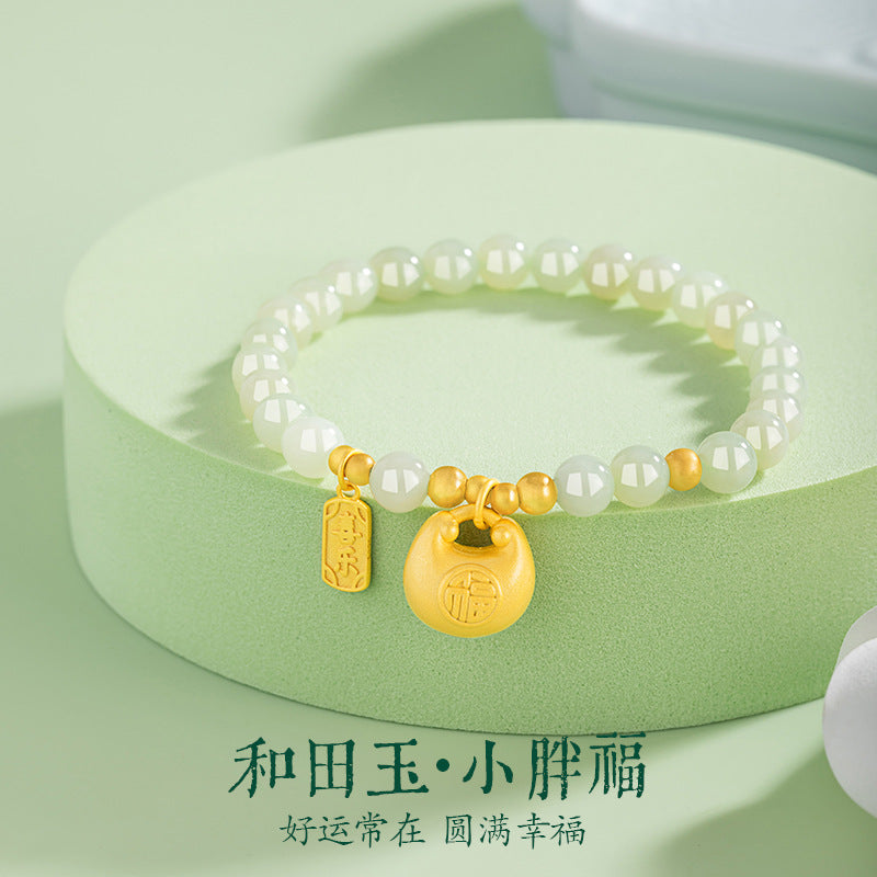 Sterling Silver Bracelet – Hetian Jade