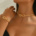 Textured Bow Choker Jewelry