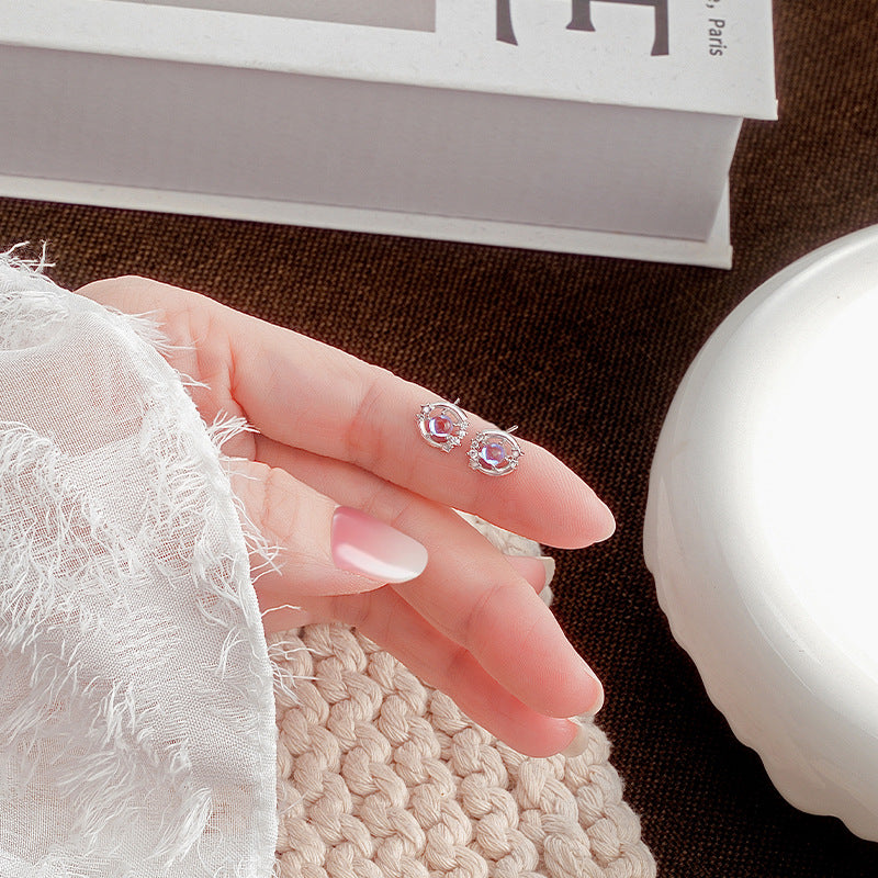 2026 New Xingyue S925 Sterling Silver Stud Earrings Niche Design Gift for Girlfriend Valentine's Day Light Luxury All-Match Earrings