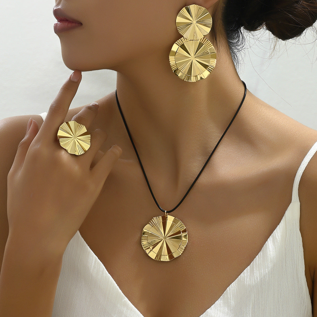 Folded Round Disc Jewelry