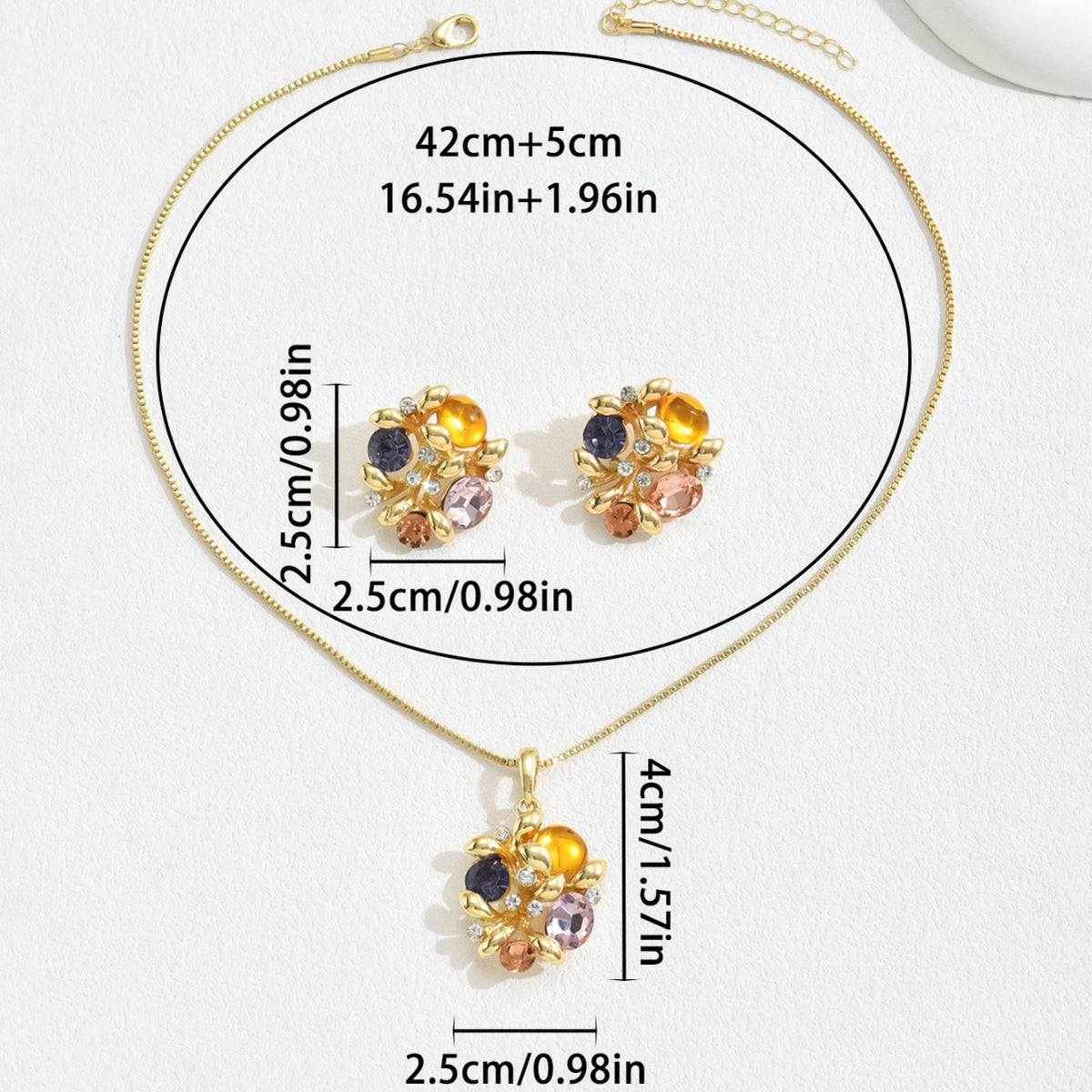 Warm Multicolor Cluster Jewelry — product image 3