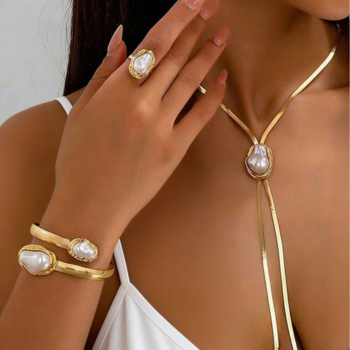 Baroque Pearl-Effect Jewelry