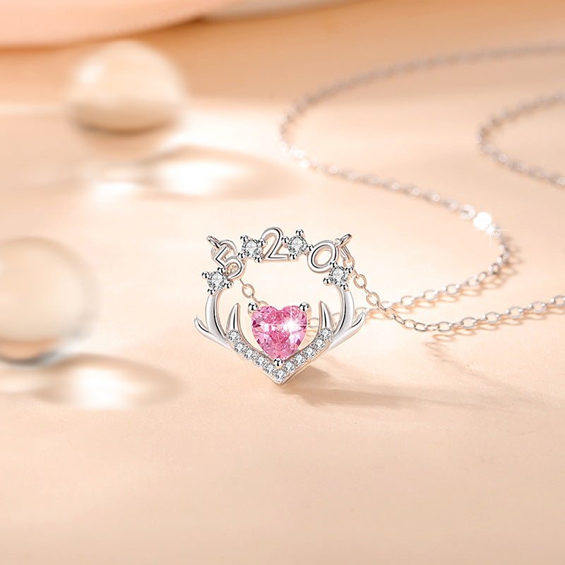 Yi Lu Has You Sterling Silver 925 Necklace Female Niche Design Light Luxury Love Clavicle Chain Valentine's Day 520 Pendant