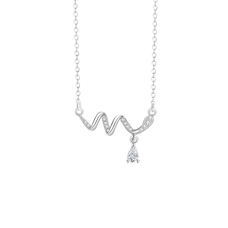 Magic Snake Dance Sterling Silver 925 Necklace Niche Design Light Luxury Style Birth Year Tassel Clavicle Chain Ins Zodiac Pendant