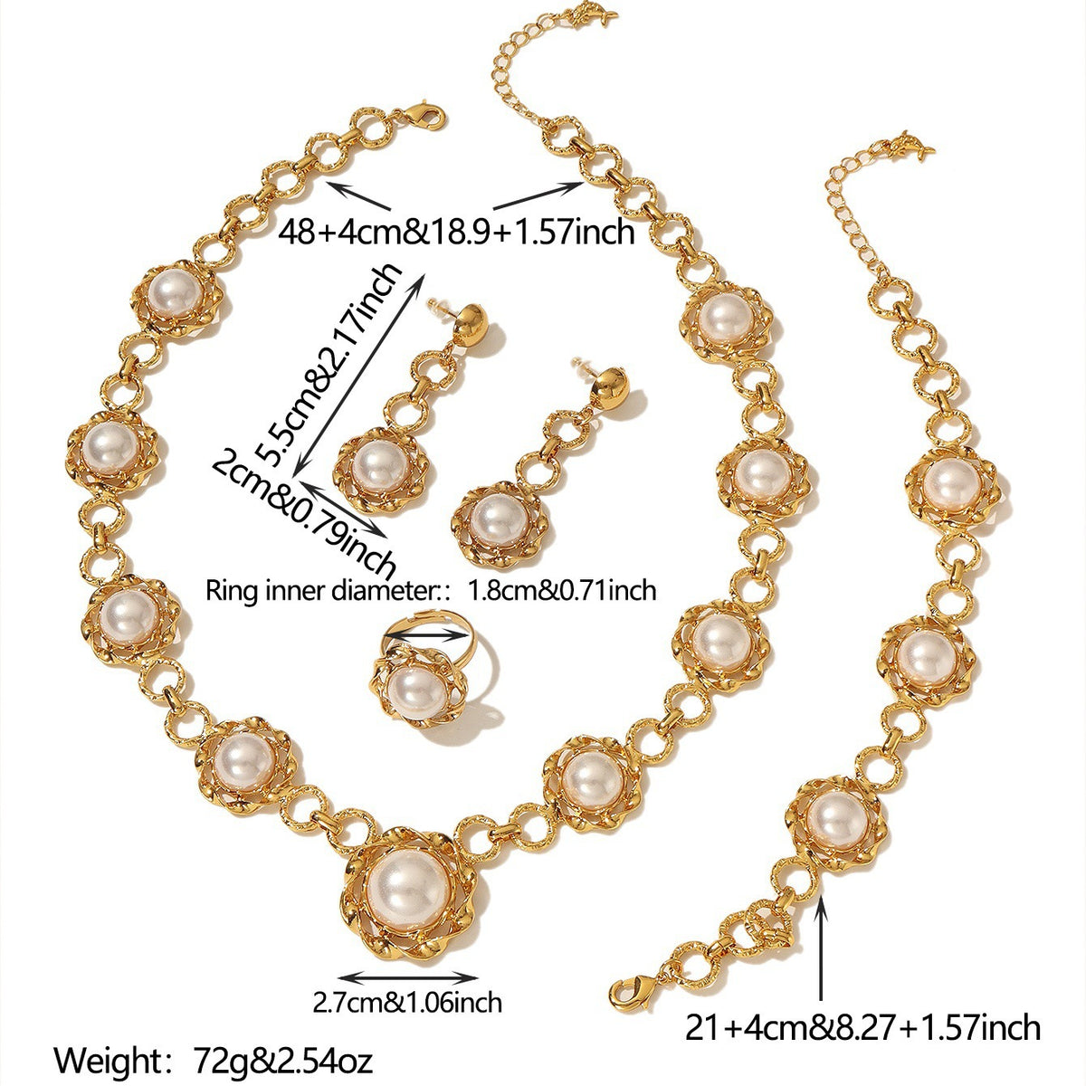Ornate Pearl-Effect Jewelry — product image 5