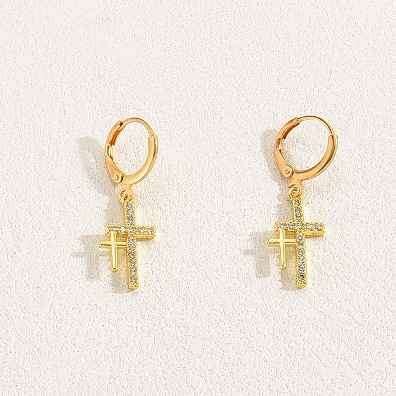 Delicate Sparkling Cross Jewelry — product image 2