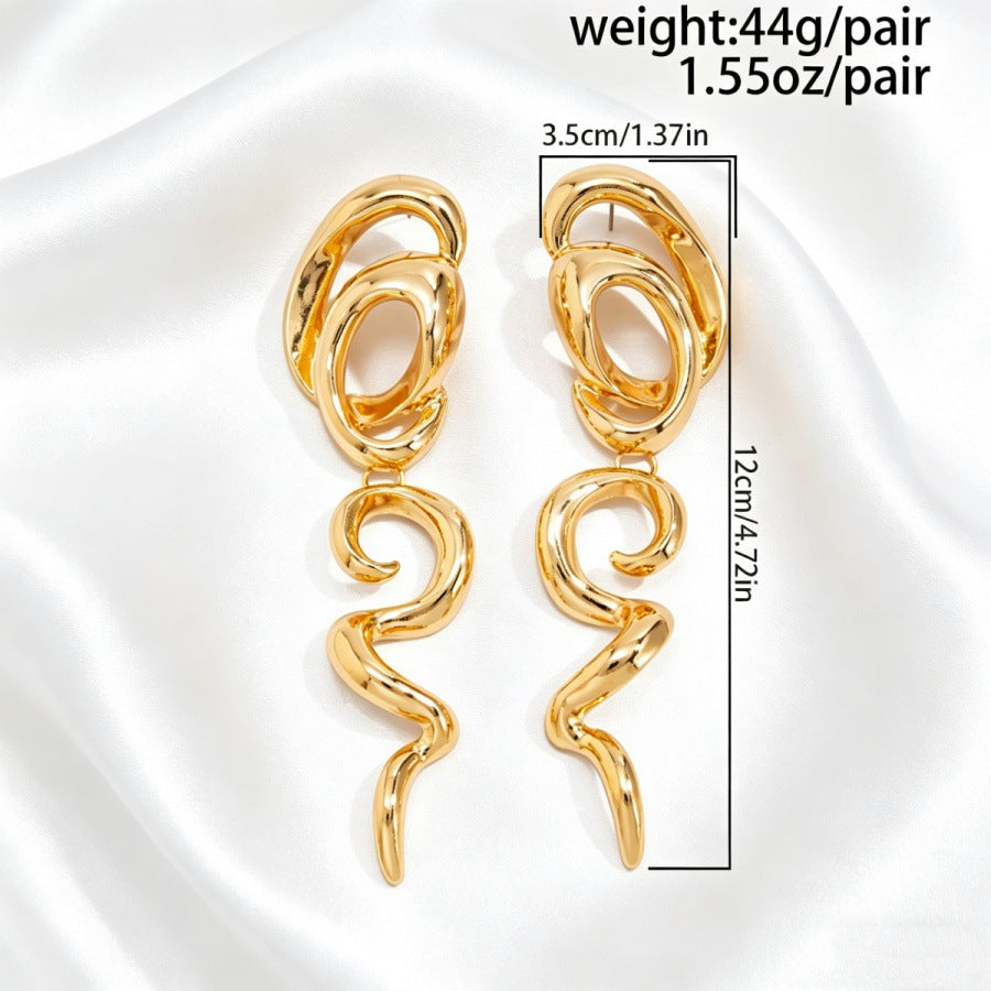 Flowing Spiral Drop Earrings — product image 4