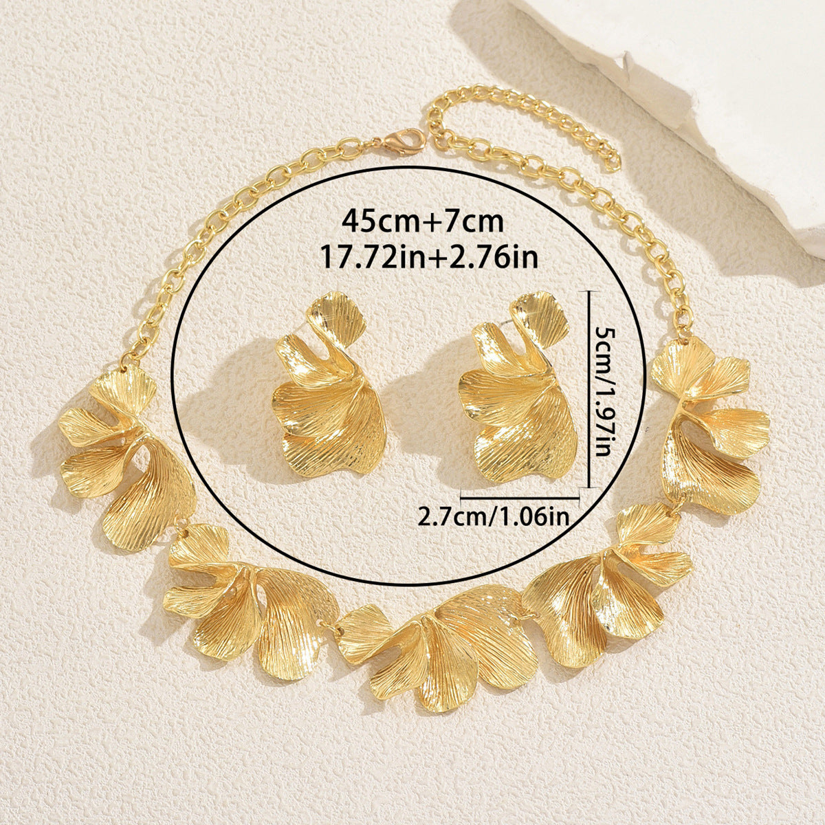 Pleated Petal Statement Jewelry — product image 4