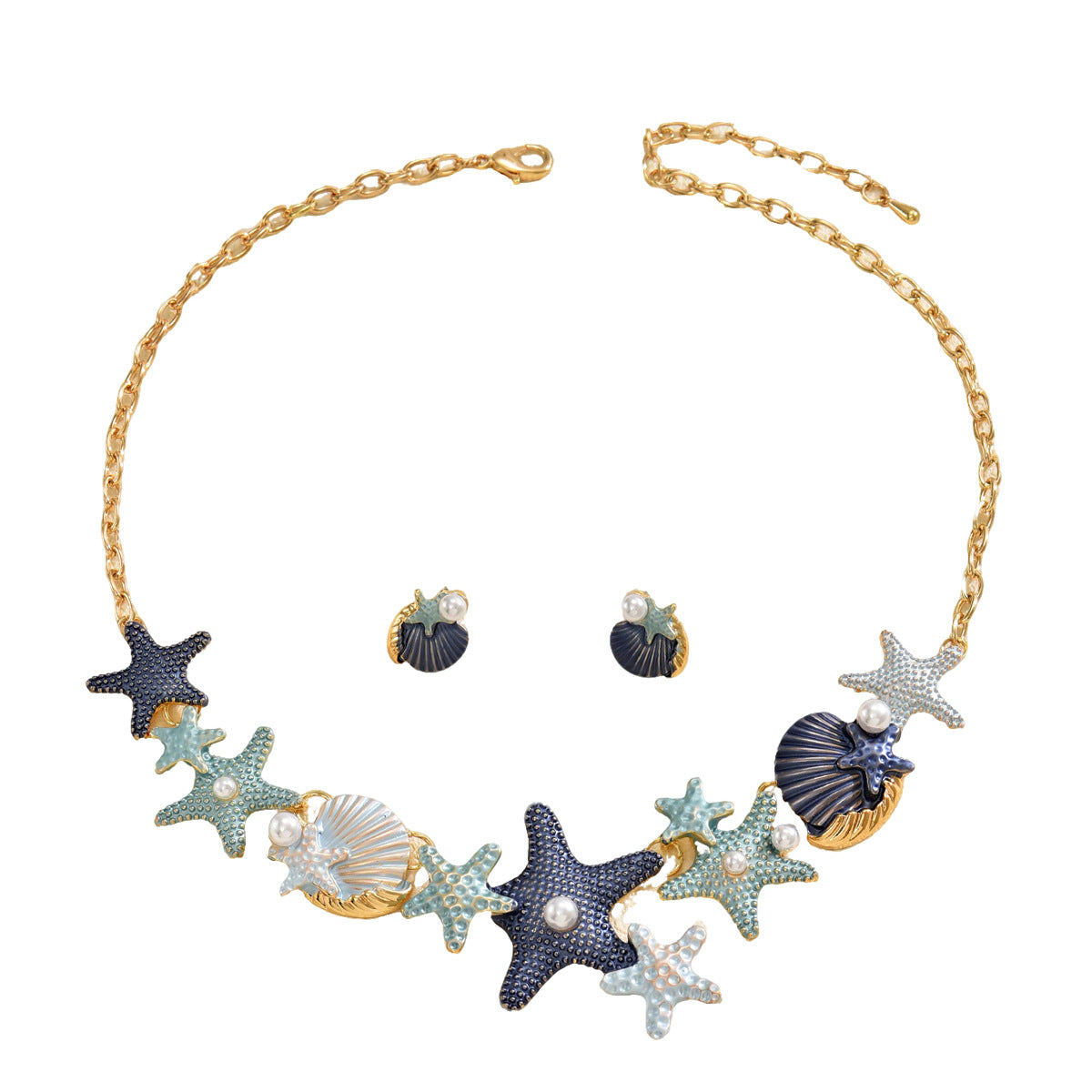 Blue Starfish and Shell Jewelry — product image 5
