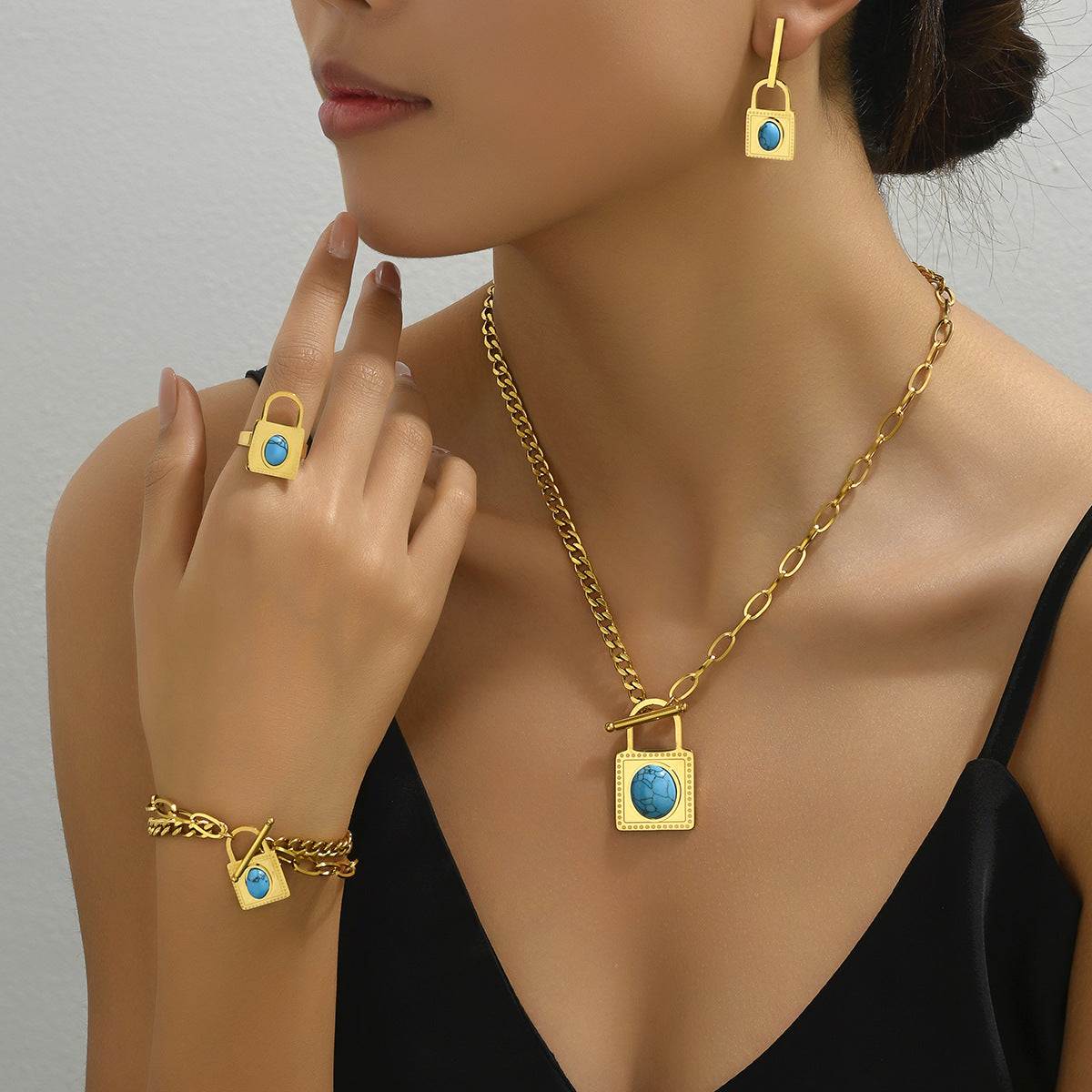 Blue Lock Charm Jewelry
