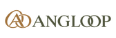 ANGLOOP Jewelry — champagne gold emblem and olive green wordmark